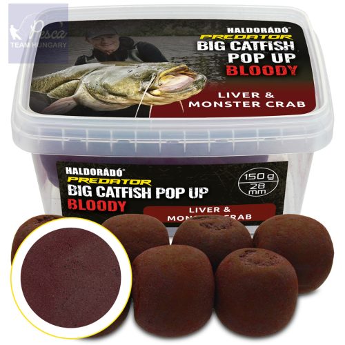 Haldorádó Catfish Pop Up Bloody - Liver & Monster Crab 28mm 200gr