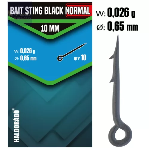 Haldorádó Bait Sting Black Fekete csalitüske NORMAL 10 mm