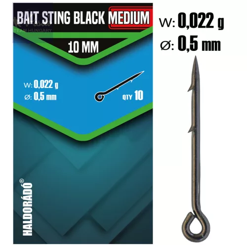 Haldorádó Bait Sting Black Fekete csalitüske MEDIUM 10 mm