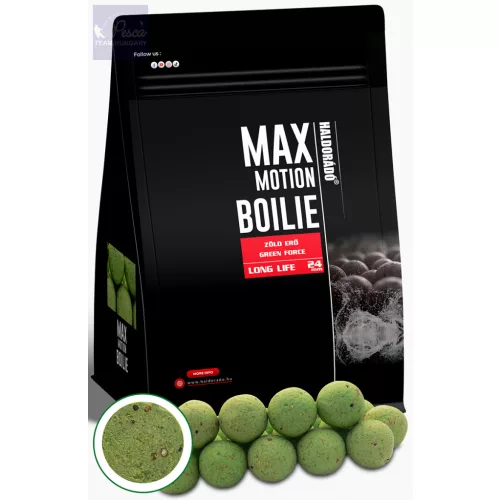 Haldorádó MAX MOTION Boilie Long Life 24 mm - Green Force 800gr
