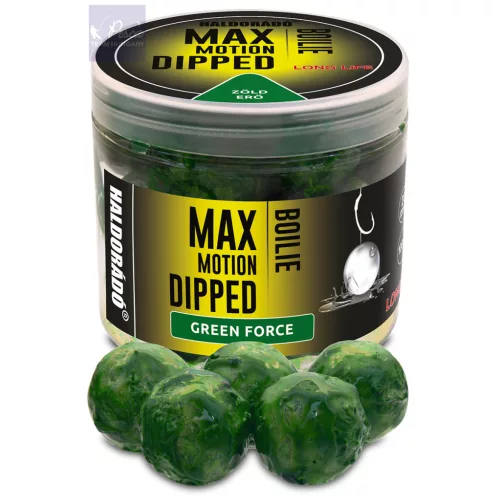 Haldorádó MAX MOTION Boilie Dipped 20 mm - Green Force 80gr