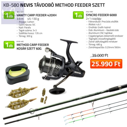 Nevis Távdobó method feeder szett