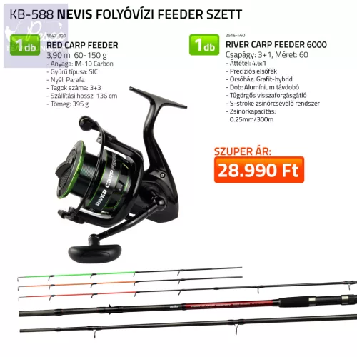 Nevis Folyóvízi feeder szett 3,90m