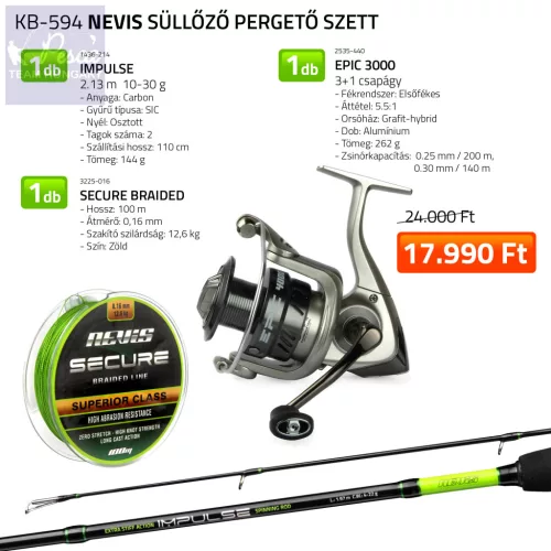Nevis Süllőző pergető szett