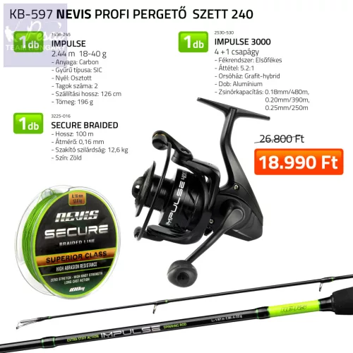 Nevis Profi Pergető szett 2,40m
