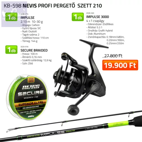 Nevis Profi Pergető szett 2,10m