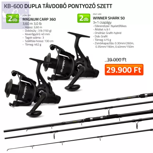 Nevis Dupla Távdobó pontyozó szett 2