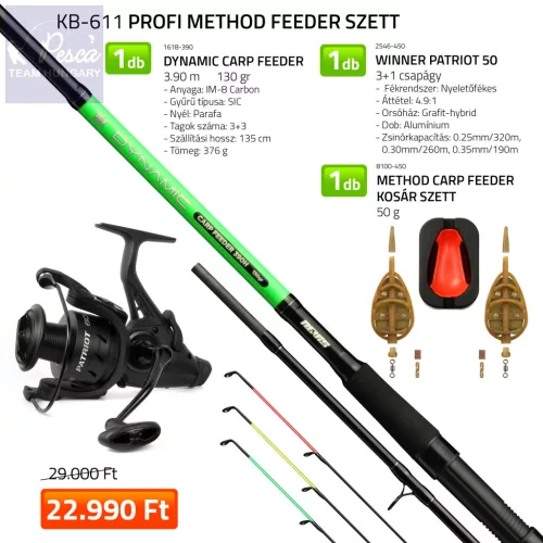 Nevis Profi method feeder szett 3,90m