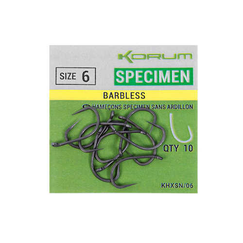 Korum XPERT SPECIMEN BARBLESS HOOKS 