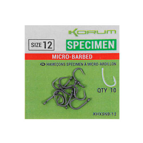 Korum XPERT SPECIMEN MICRO BARBED HOOKS 