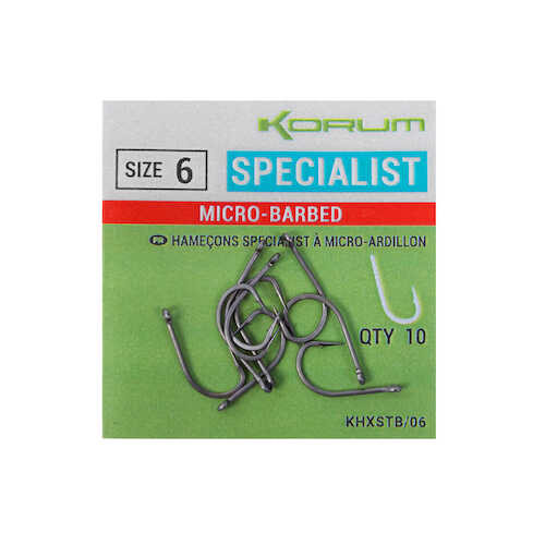 Korum XPERT SPECIALIST MICRO BARBED HOOKS 