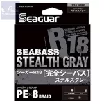 Seaguar R18 Seabass Stealth Gray PE X8 fonott zsinór 150m