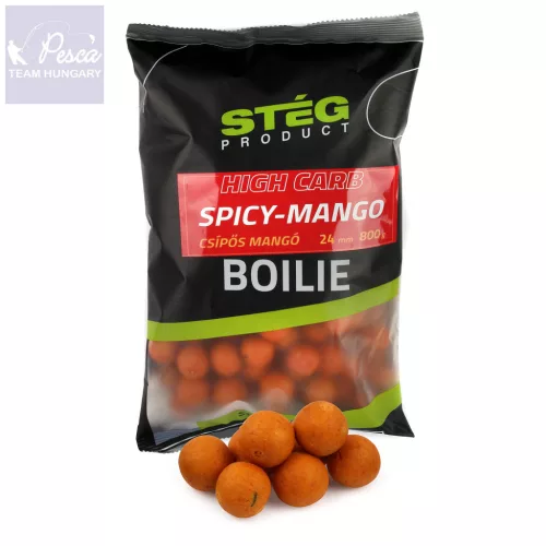 Stég High Carb Boilie 24mm Spicy-Mango 800gr