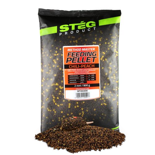 Stég Feeding Pellet 2mm Chili-Peach 800gr