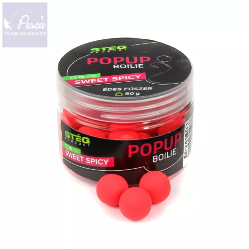 Stég Pop Up Boilies 16mm 50g Sweet Spicy