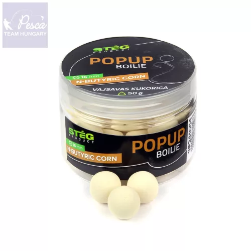 Stég Pop Up Boilies 16mm 50g N-Butyric Corn