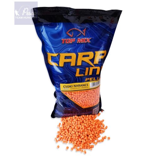 Top Mix Carp Line Fluoro Etető Pellet, Csoki-Narancs 4mm 800gr