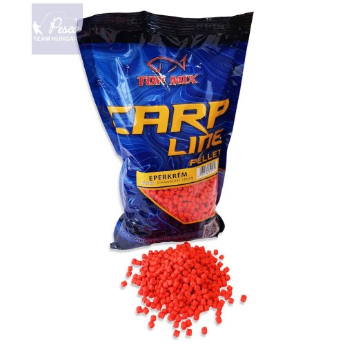 Top Mix Carp Line Fluoro Etető Pellet, Eperkrém 4mm 800gr