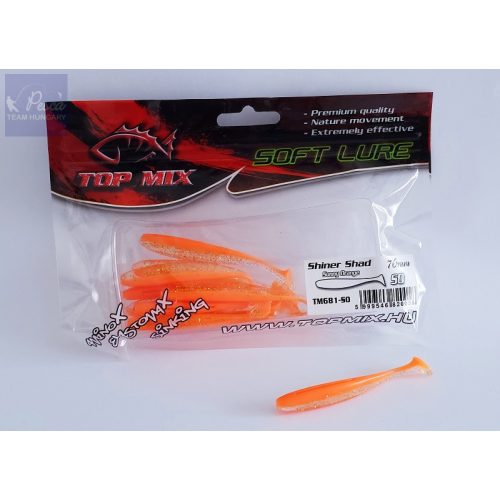 Top Mix Shiner Shad Sunny Orange Gumihal 7,6cm