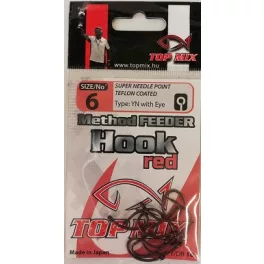 Top Mix Method Feeder Horog Vörös