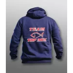 Team Top Mix kék kapucnis pulóver