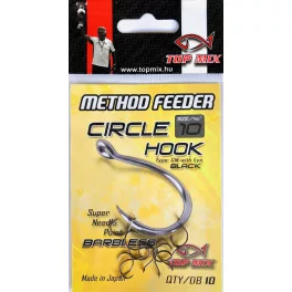 Top Mix Method feeder Circle Barbless hook