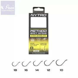   NYTRO-B2 szakáll nélküli Method 4 Inch / 10 cm - előkötött horog csalitüskével 8db/csomag